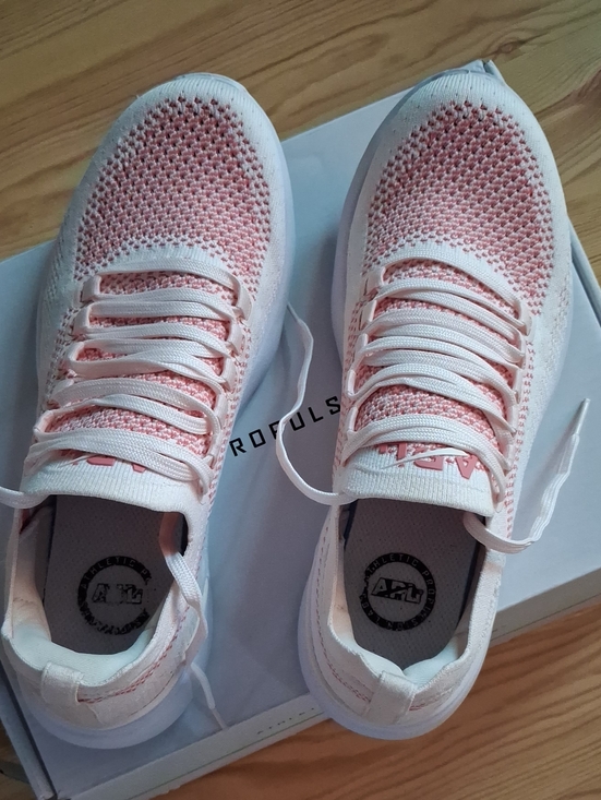 APL Shoes - APL Women's Pink Knit Lace-Up Sneakers